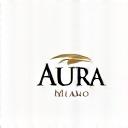 Logo del brand Aura Milano, un emblema stilizzato e moderno.